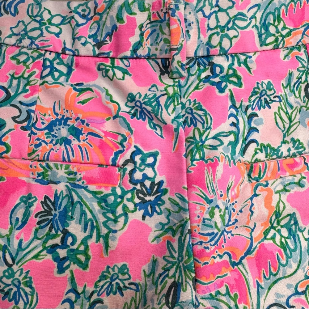 Lilly Pulitzer Gretchen High Rise Shorts Tropical Floral Vibrant Colorful Summer - Picture 6 of 15